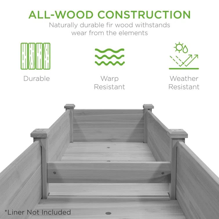 Arlmont & Co. Roban Wood Elevated Planter