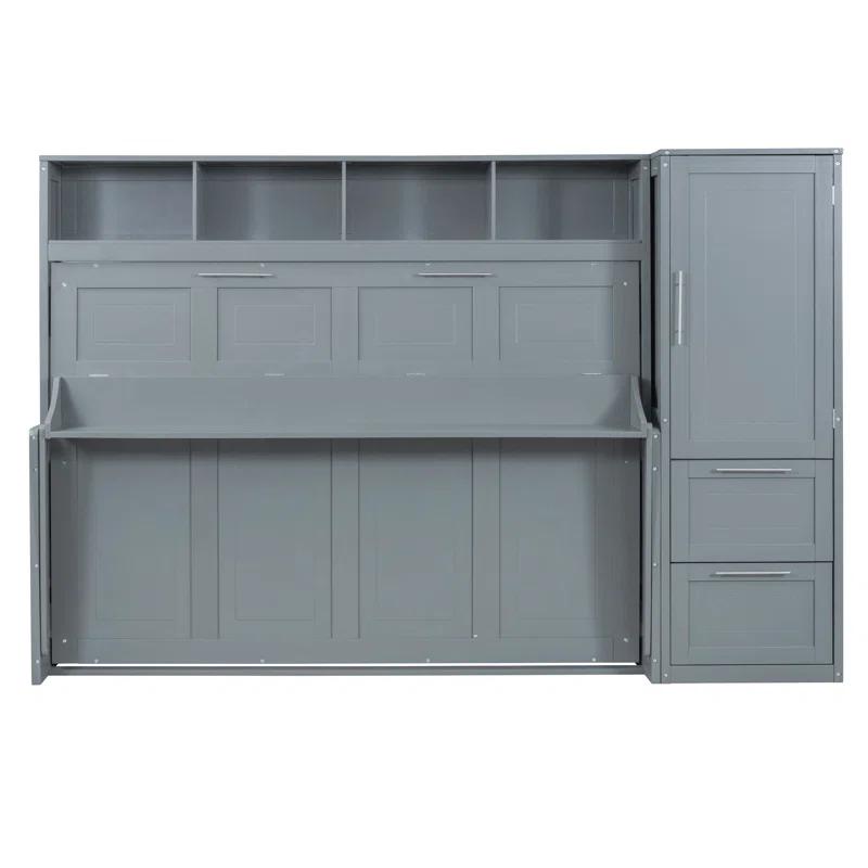 Galibens Murphy Bed Wall Bed With Closet And Drawers