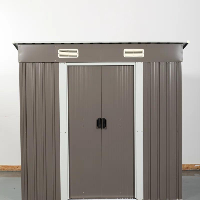 GZMWON 6Ft X 4Ft Outdoor Metal Storage Shed