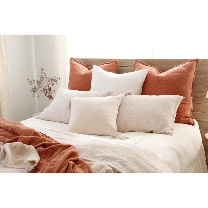 Logan Linen Sham by Pom Pom at Home - Terra Cotta / Standard