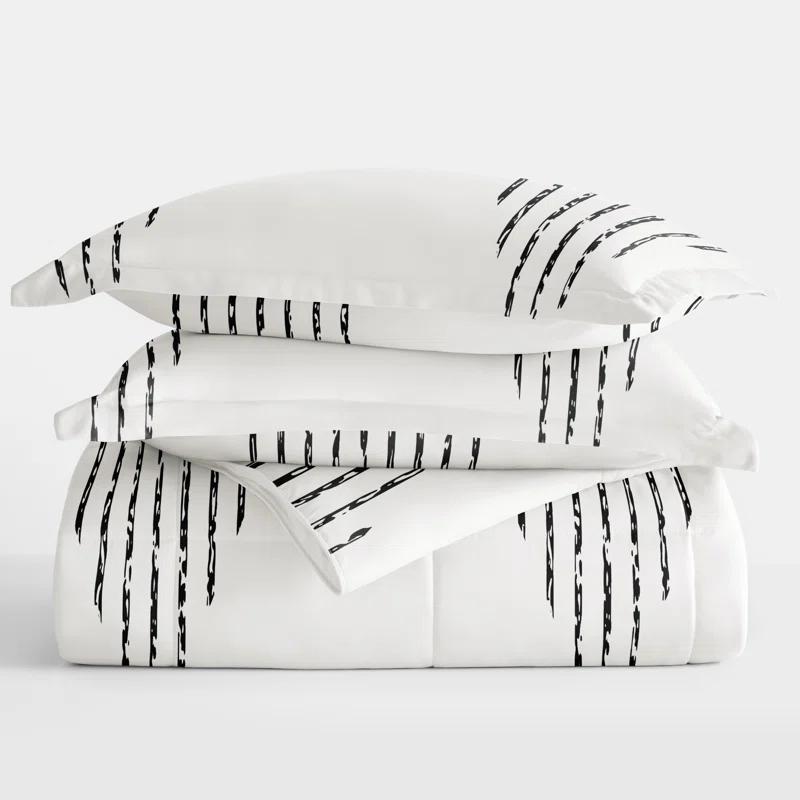 Becky Cameron Soft Diamond Stripe Down-Alternative Comforter Set