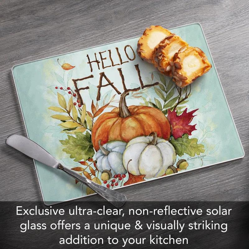 CounterArt CounterArt Harvest Blessings 3mm Glass Cutting Board 10” x 8”