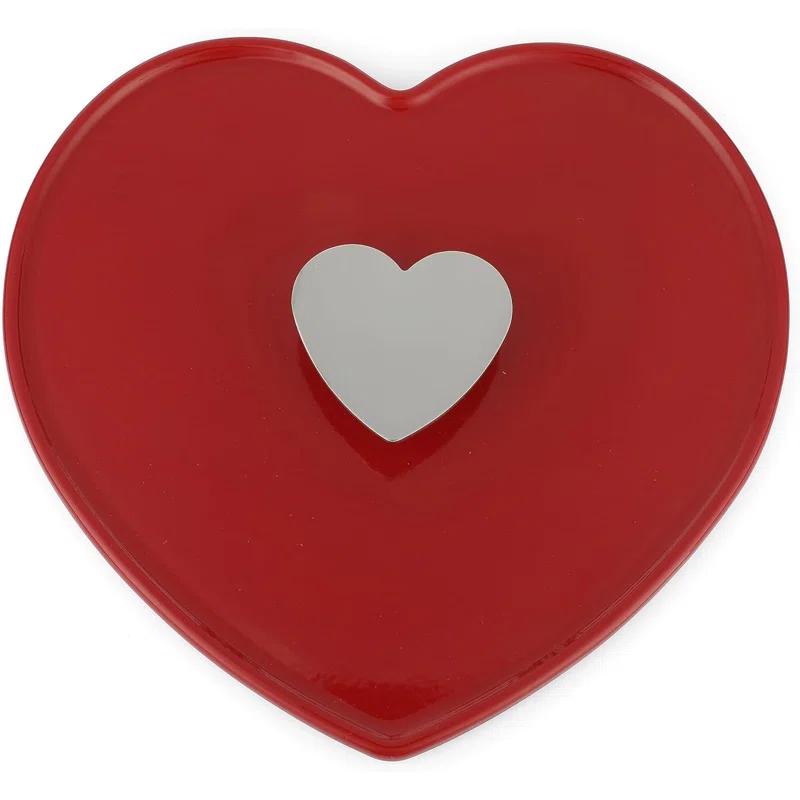 Martha Stewart Martha Stewart Heart Shape 2 QT Enamel Cast Iron Dutch Oven - Pink