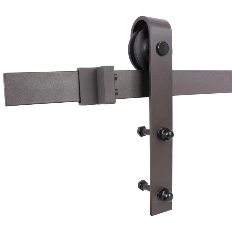 Calhome Paneled Manufactured Wood And Metal Barn Door With Installation Hardware Kit