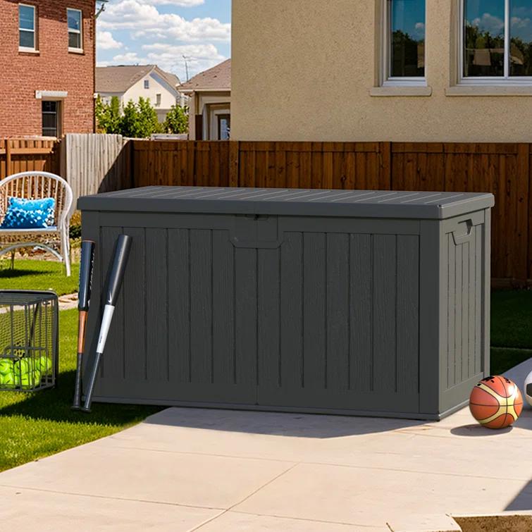 Patiowell 230 Gallons Water Resistant Resin Lockable Deck Box