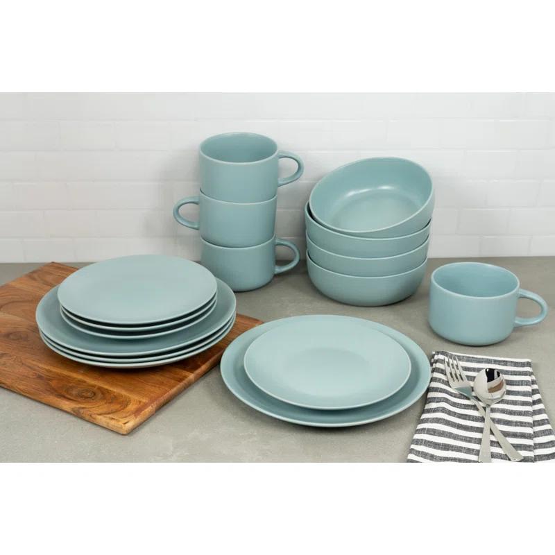Wazee Matte 16 Piece Dinnerware Set, Service for 4