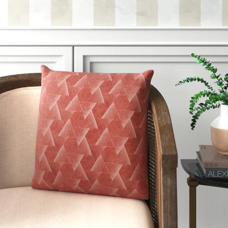Gretchen Embroidered Cotton Throw Pillow