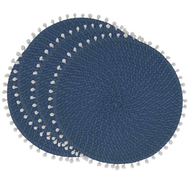 Dakota Fields Harding Brielle Pom Pom 15" Placemat (Set of 4)