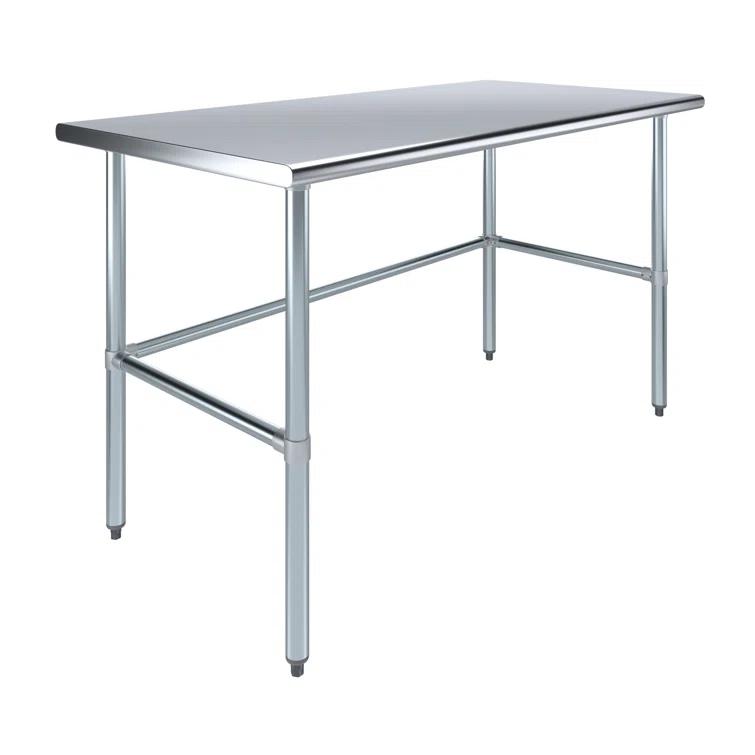 Amgood Stainless Steel Open Base Work Table