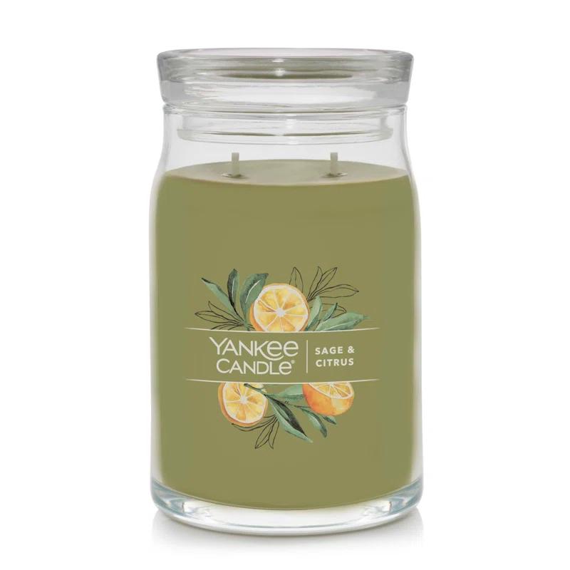 YANKEE CANDLE Signature Sage & Citrus Scented Jar Candle