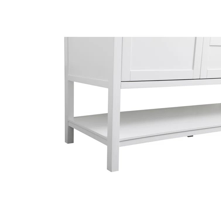 Hokku Designs Heath 60'' Double Bathroom Vanity with Engineered Marble Top