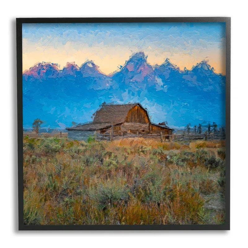 Stupell Industries " Countryside Farm Pasture Barn Bold Blue Sunset " by Daniel Sproul