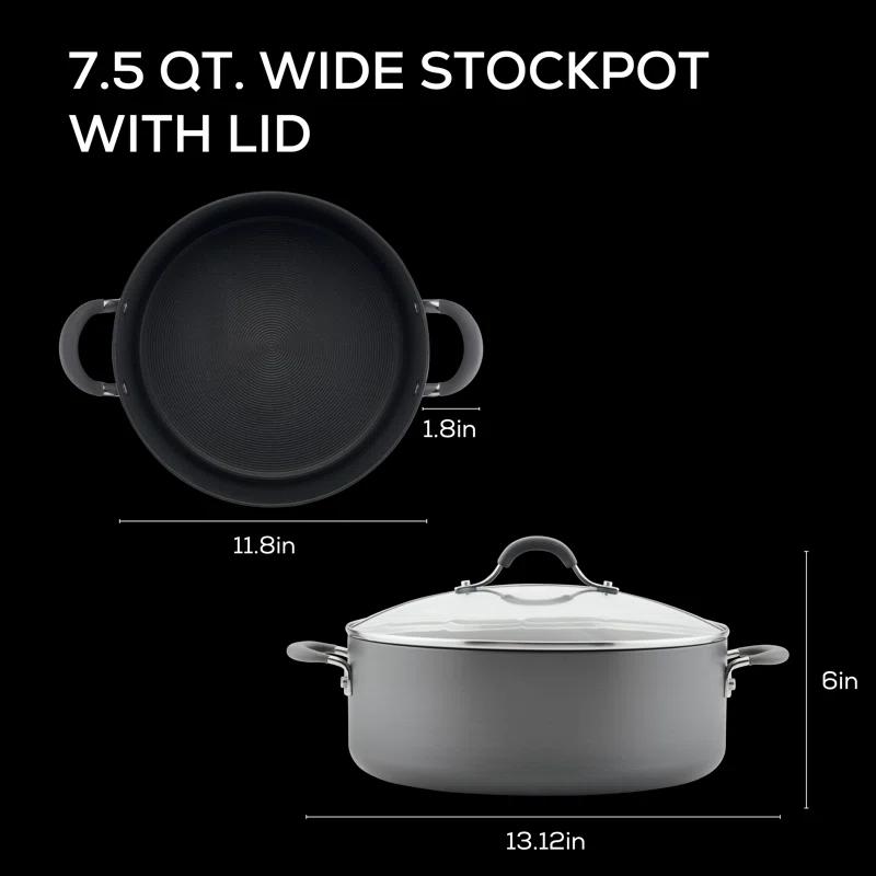 Circulon Radiance Hard-Anodized Aluminum Nonstick Wide Stockpot