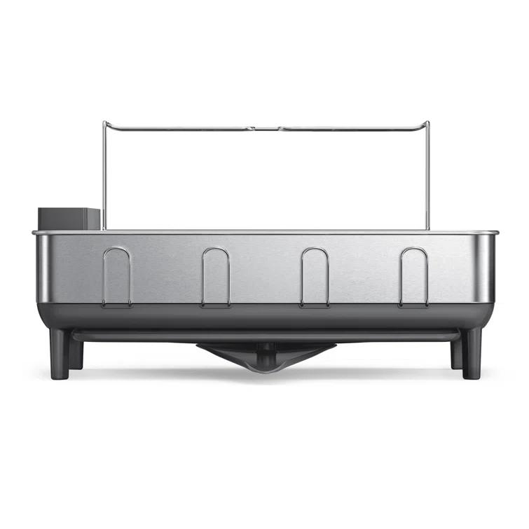 Simplehuman Kitchen Dish Drying Rack, Brushed Stainless Steel
