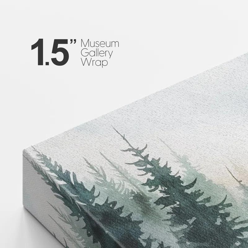 IDEA4WALL Woodland Forest Landscape " Green Pine Tree Forest "