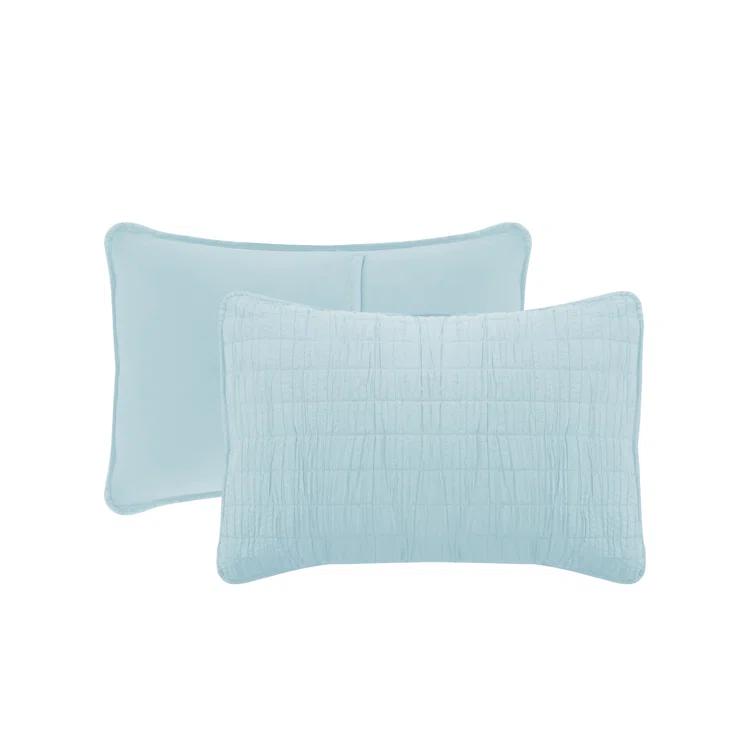 Swift Home Ultra Soft Crinkle Washed Microfiber 3-Piece Quilt Set