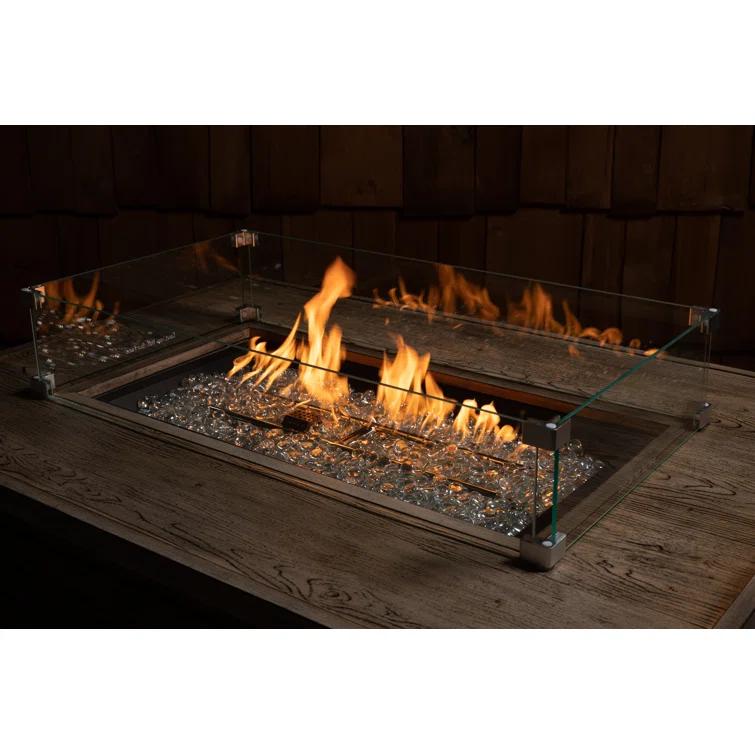 Fire Sense Fire Sense Wind Guard Clear Tempered Glass for Fire Pits & Patio Heaters - Rectangular Wind Guard