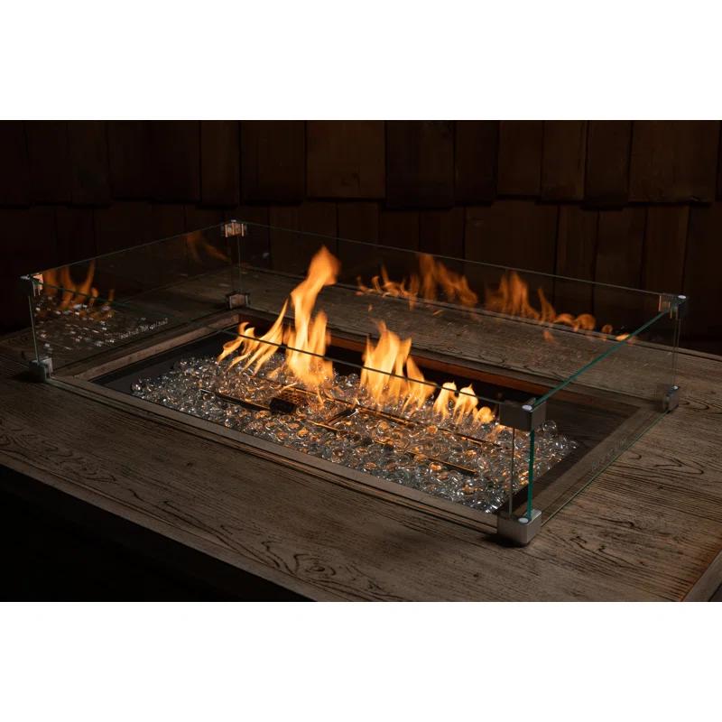 Fire Sense Fire Sense Wind Guard Clear Tempered Glass for Fire Pits & Patio Heaters - Rectangular Wind Guard