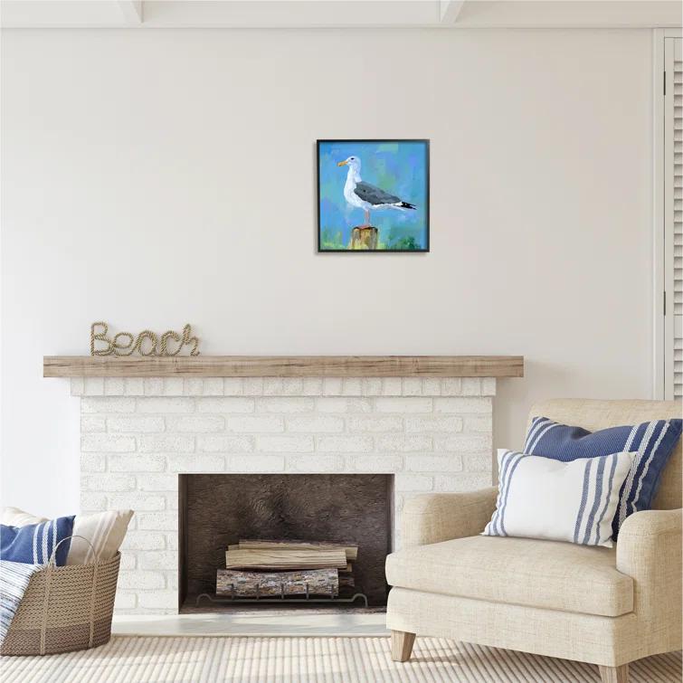 Stupell Industries " Coastal Seagull Painting " by Victoria Barnes Painting Print