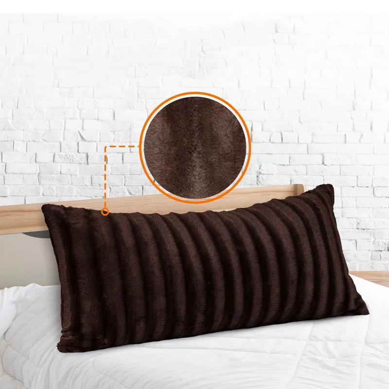 Cheer Collection Faux Fur Throw Pillow