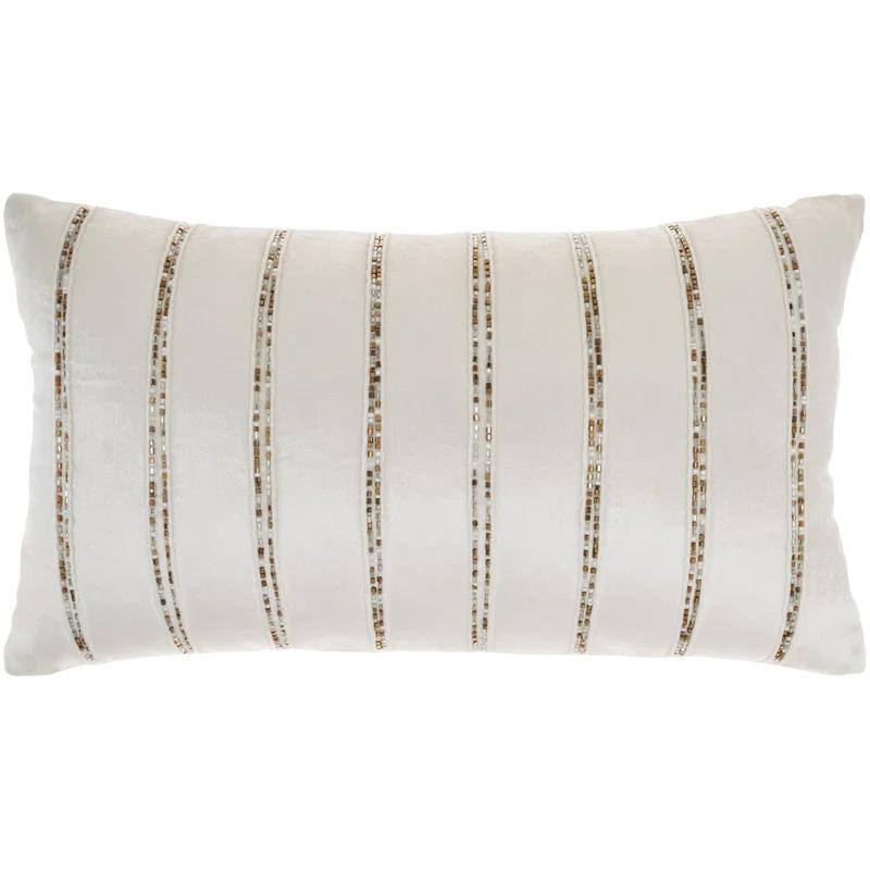 Mina Victory AZ217-012021 Sequined Cotton Blend;Viscose Throw Pillow