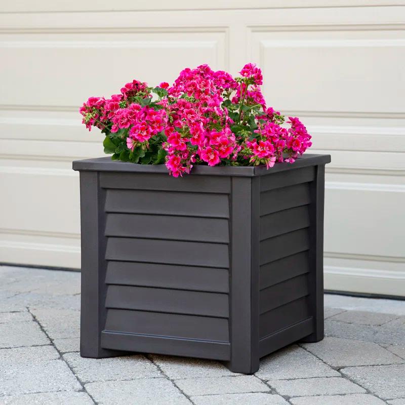 Mayne Inc. Lakeland Square Resin Planter with Water Reservoir
