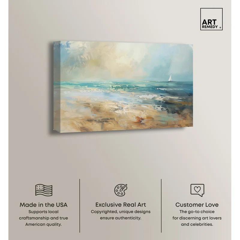 Art Remedy Beyond The Shore Beach Coastal Inspired Wall Art by Art Remedy