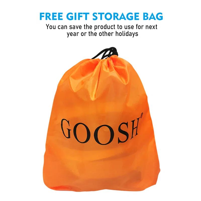 GOOSH Halloween Inflatable 4.9 FT Hanging Black Cat Blow Up Hanging Halloween Decorations with LED Lights