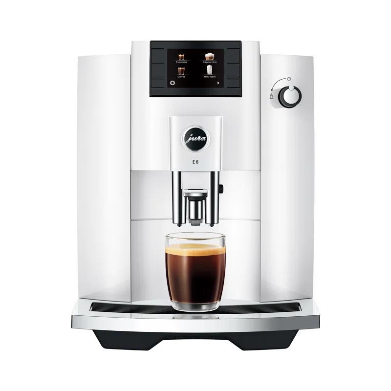 JURA ® E6 Piano White Espresso Machine