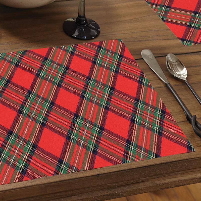 CounterArt Christmas Plaid 24-Sheet Premium Paper Placemats