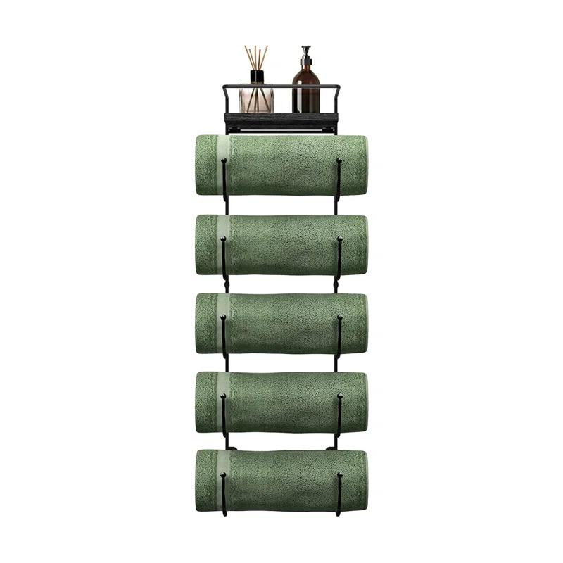 Sorbus 5-Tier Wall Mounted Metal Towel Rack with Shelf