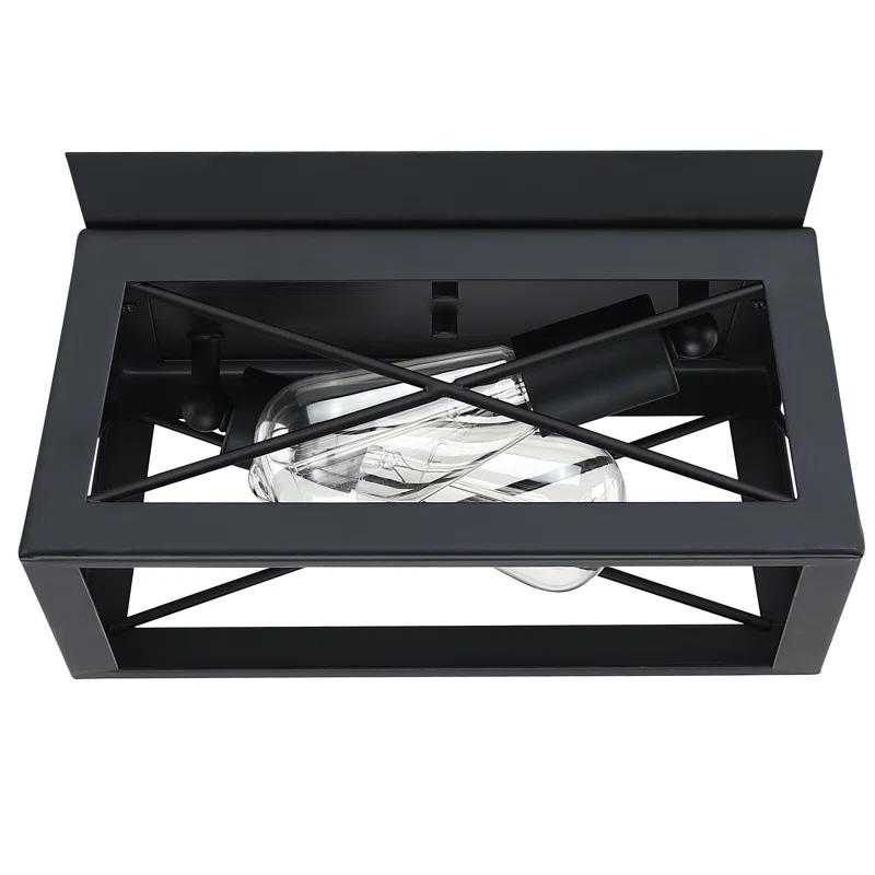 Moen 2-Light Finished Cage Classic Modern Dimmable Flush Mount Light