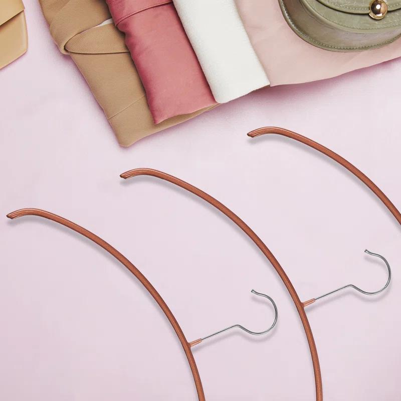 Mawa Metal Non-Slip Standard Hanger for Dress/Shirt/Sweater (Set of 10)