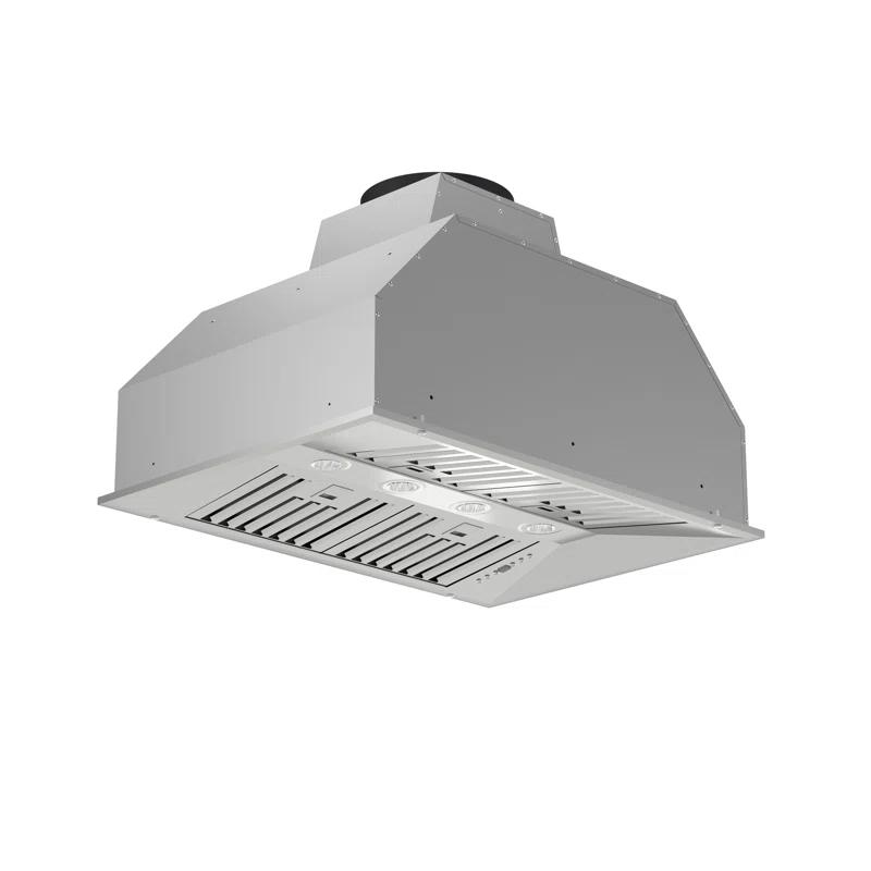 Forno Altilia 36-inch Insert Range Hood, 1200 CFM Double Motor, 4 Speed Control, All Stainless Steel FRHRE5337-36
