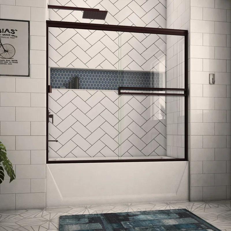 Arizona Shower Door 52" W x 56" H Bypass Semi-Frameless Tub Door TE56X57ORCL