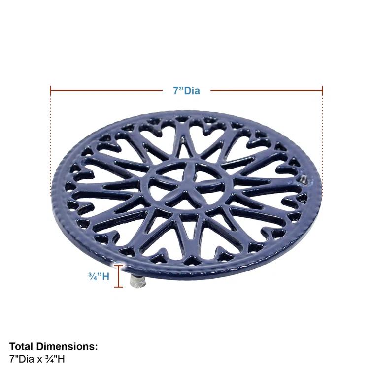 Highland Dunes Metal Round 1 Piece Trivet