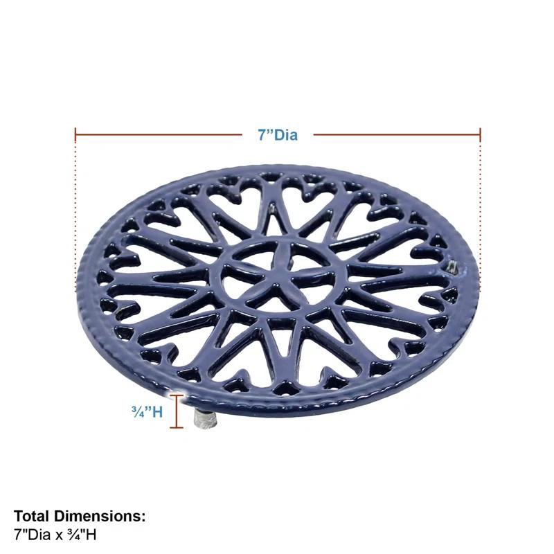 Highland Dunes Metal Round 1 Piece Trivet