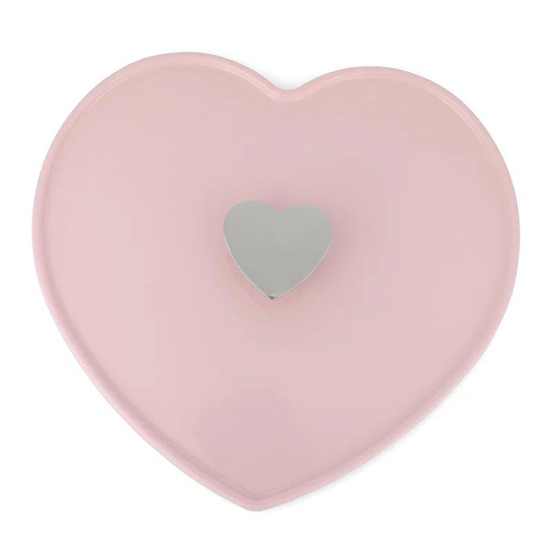 Martha Stewart Martha Stewart Heart Shape 2 QT Enamel Cast Iron Dutch Oven - Pink