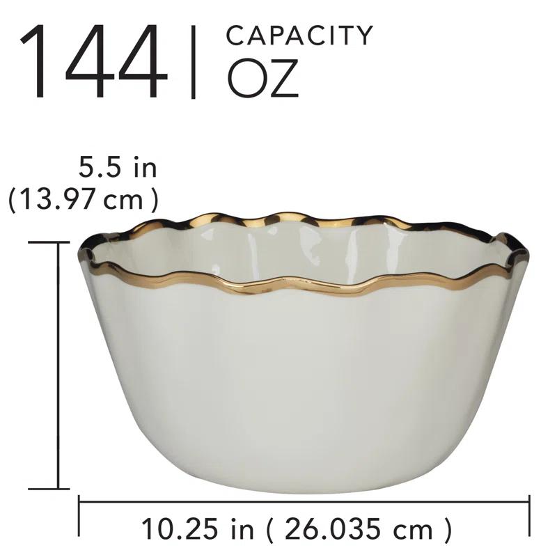 Certified International Regency Gold Deep Bowl 10.5in x 5.5in | Wayfair
