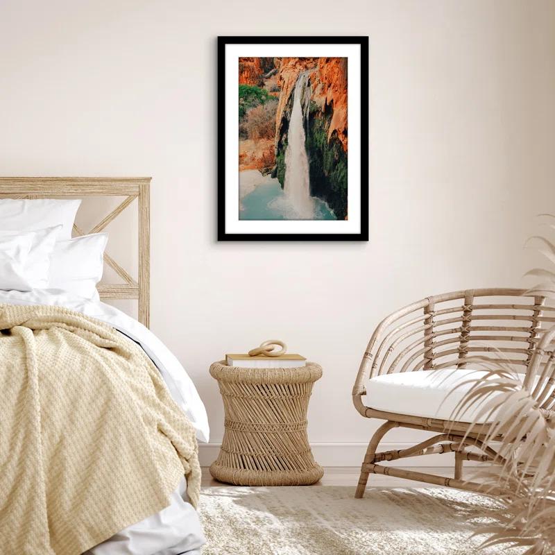 Americanflat Poster Frame - Wooden Picture Frame with Mat and Plexiglass Cover