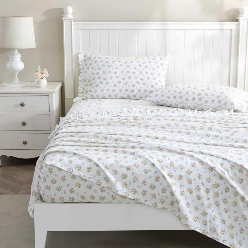 Laura Ashley Laura Ashley Printed Cotton Percale 2 Piece Pillowcase Set