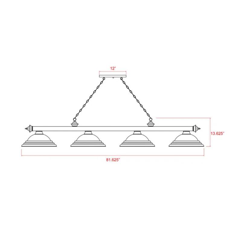 Lark Manor™ Annaleisa 4 - Light Pool Table Lights Pendant