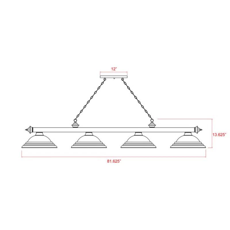 Lark Manor™ Annaleisa 4 - Light Pool Table Lights Pendant