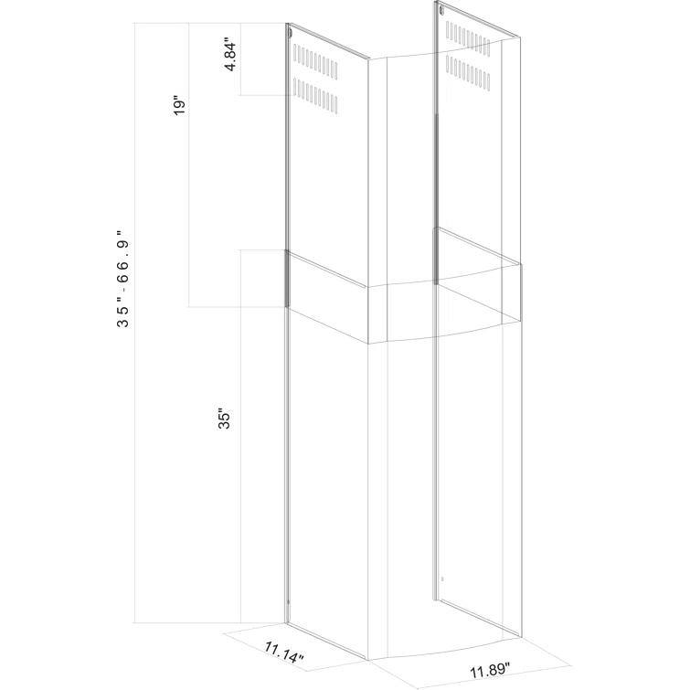 Winflo Winflo Range Hood Chimney Extension