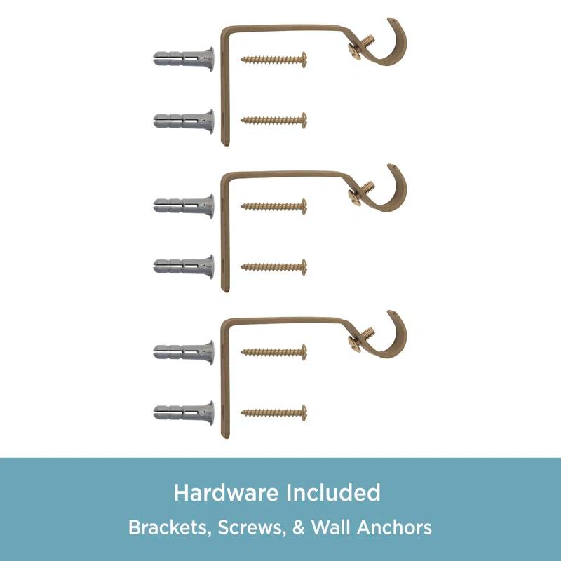 Kenney Kingstown Metal Adjustable 0.5" Single Curtain Rod