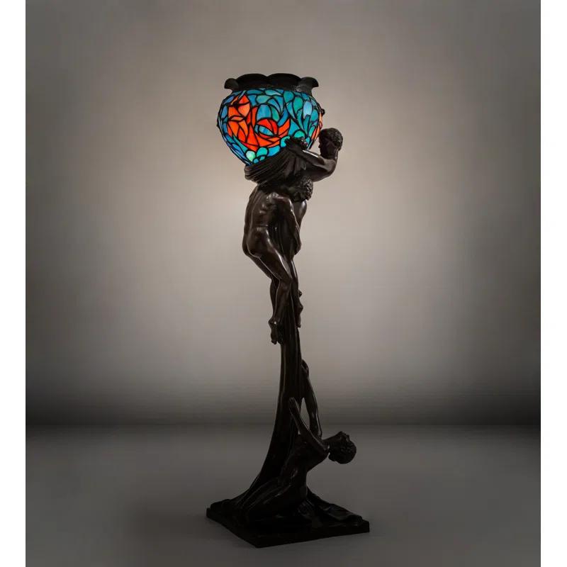 Meyda Lighting Meyda Tiffany & Stained Glass Metal Torchiere Lamp