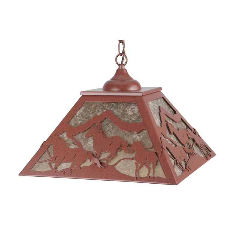 Rustic Lodge 2 - Light Rust Single Pendant