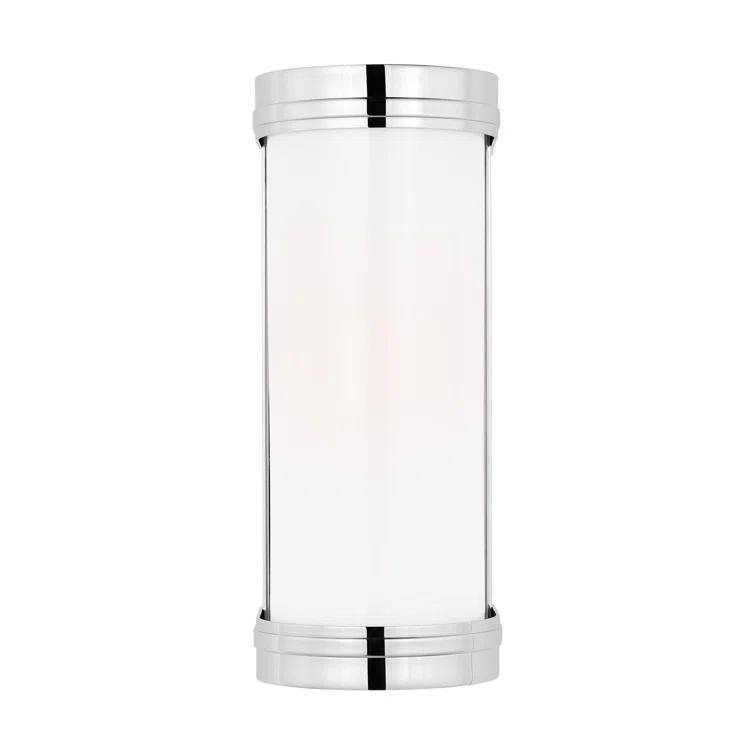 Ifran Contemporary Outdoor 12" Polished Nickel Bath Sconce