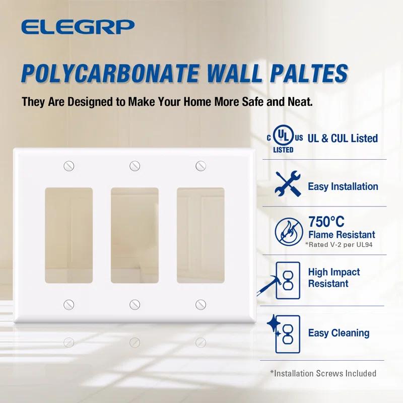 ELEGRP No Subject 3 - Gang Rocker Wall Plate