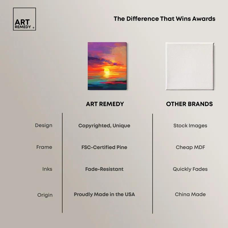 Art Remedy Seascape II Canvas Sunset Paintings by Art Remedy